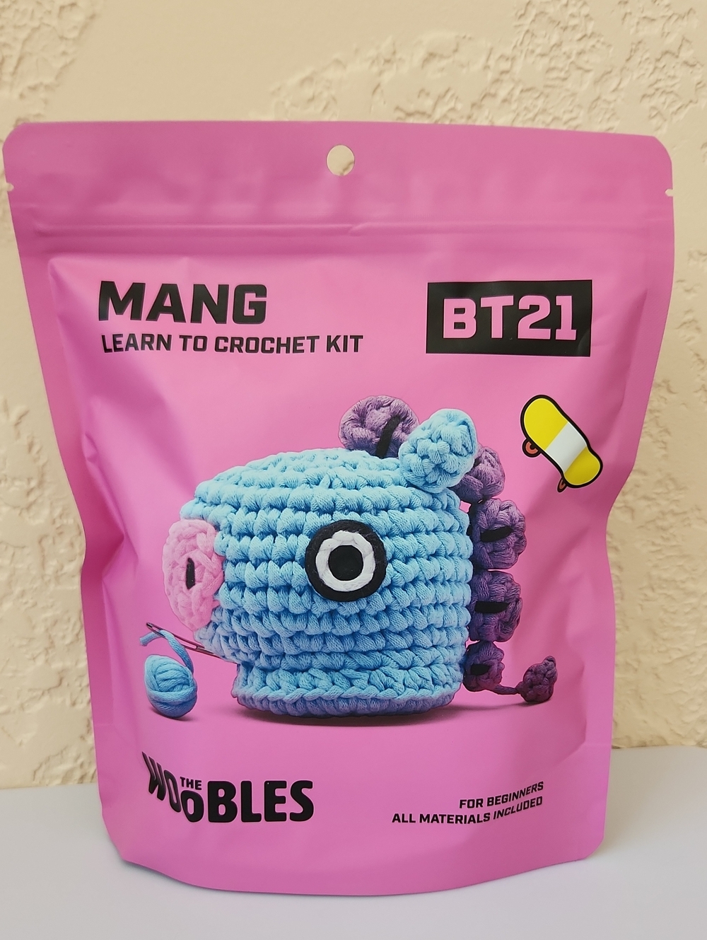 The Woobles MANG Learn to Crochet Kit, BTS collaboration, BT21